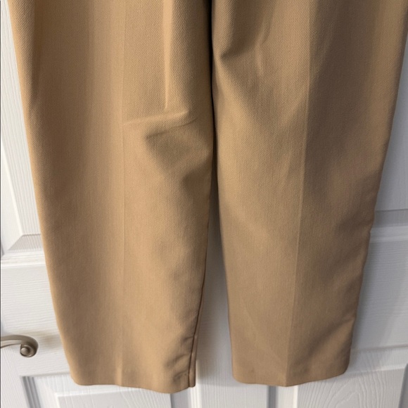 Zara High Waisted Darted Front Dark Tan Trouser Pants - Picture 6 of 8